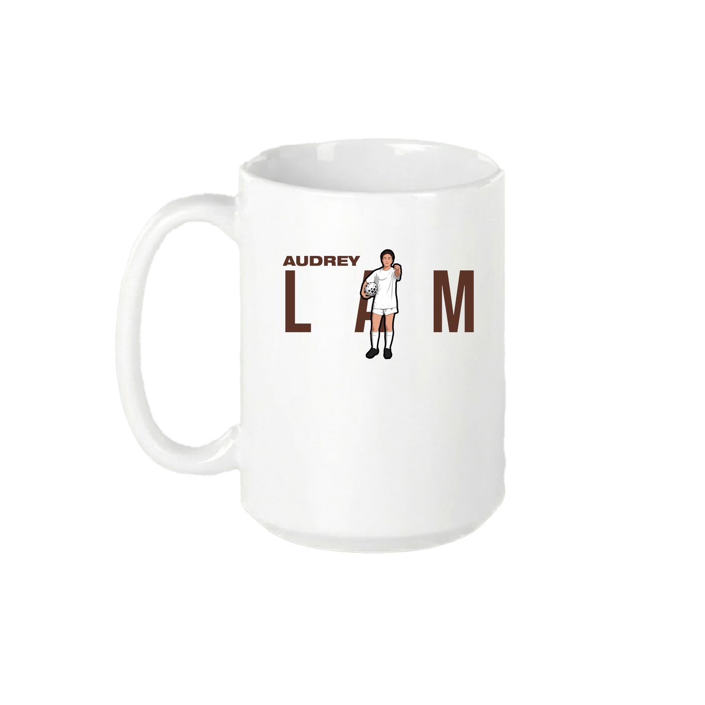 15oz Coffee Mug — Player Name in White