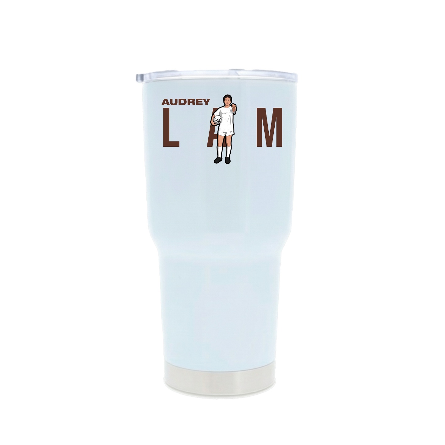 30oz Stainless Steel Tumbler — Player Name in White