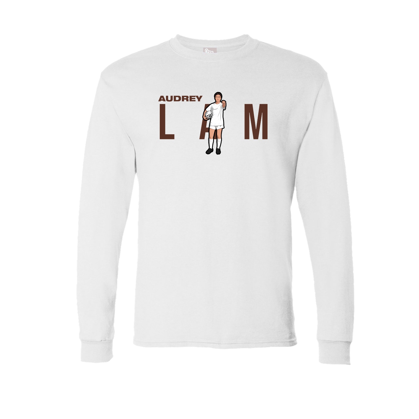 Long Sleeve Tee — Player Name in White