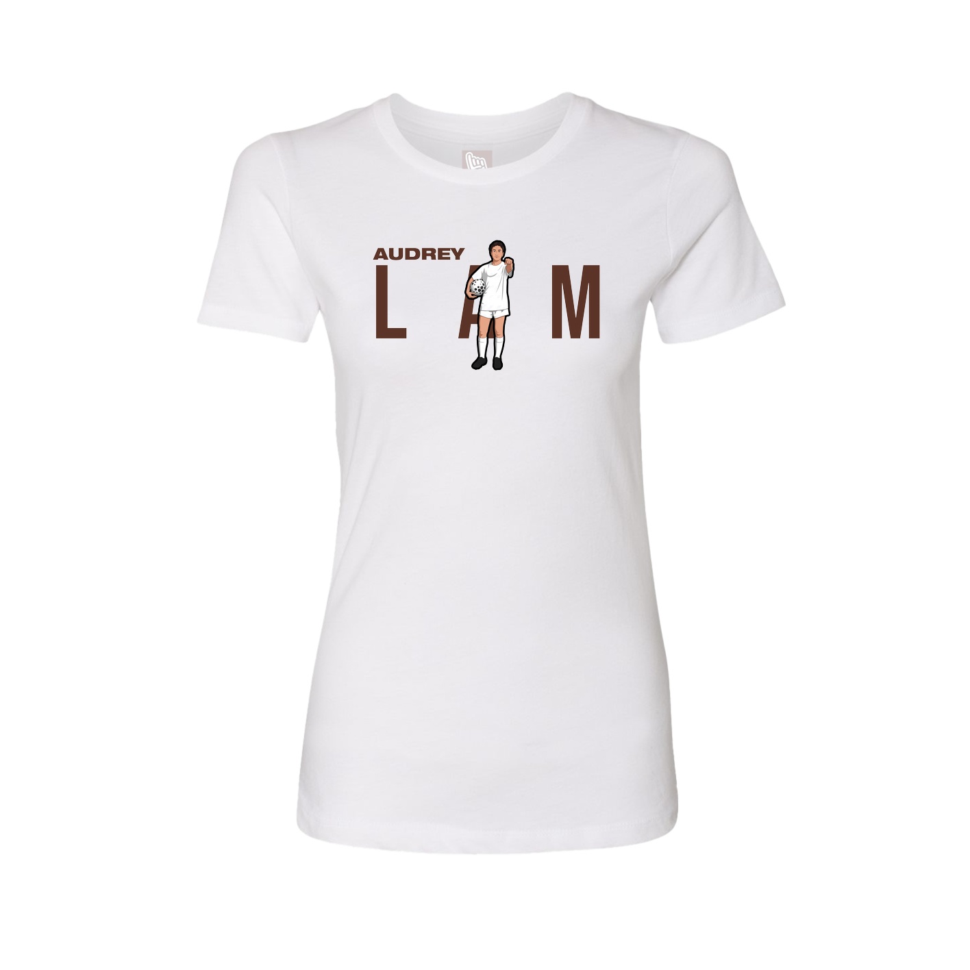 Fitted Women's Tee — Player Name in White