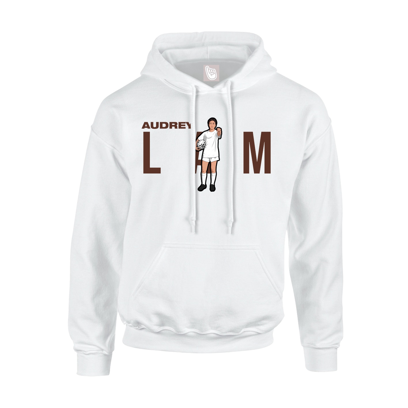 Youth Hoodie — Player Name in White