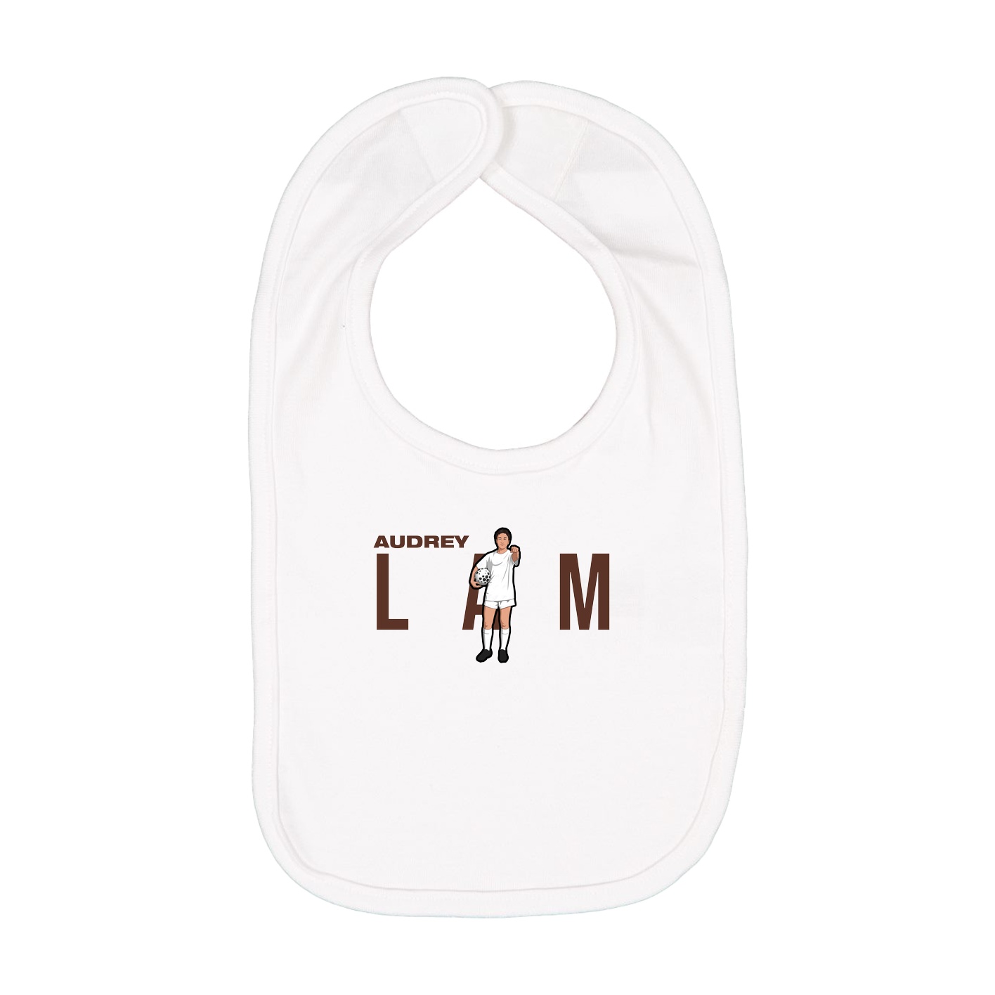 Infant Bib — Player Name in White