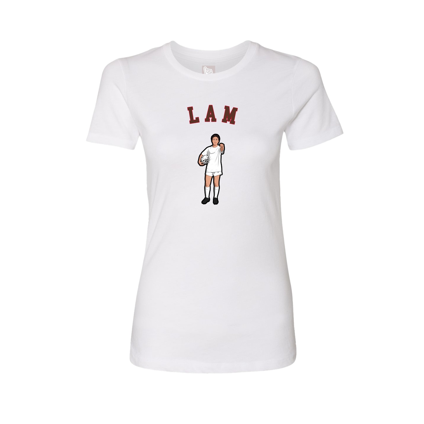 Fitted Women's Tee — Shirsey Arch in White