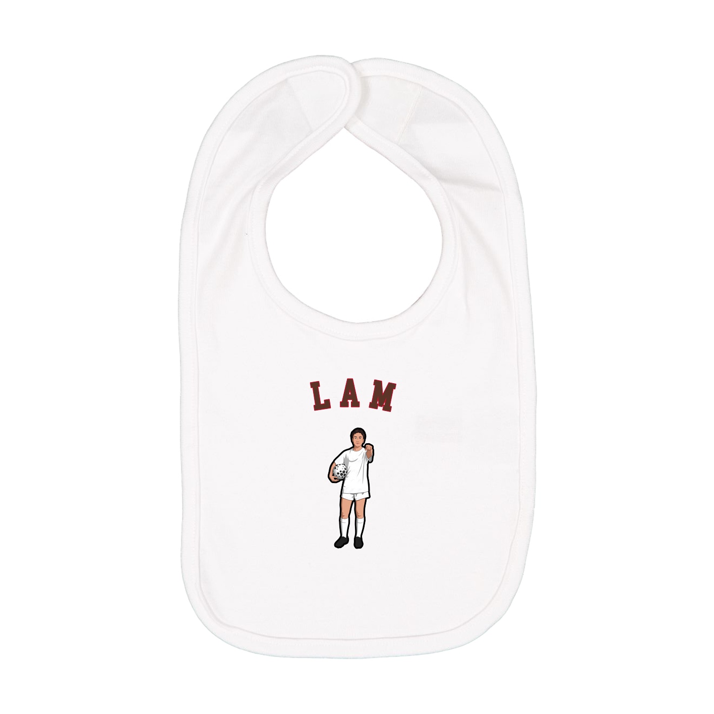 Infant Bib — Shirsey Arch in White