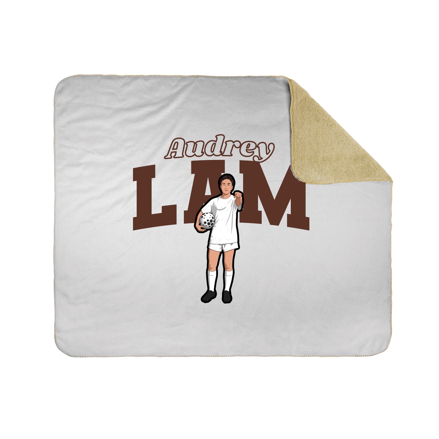 Throw Blanket — Name Arch in White