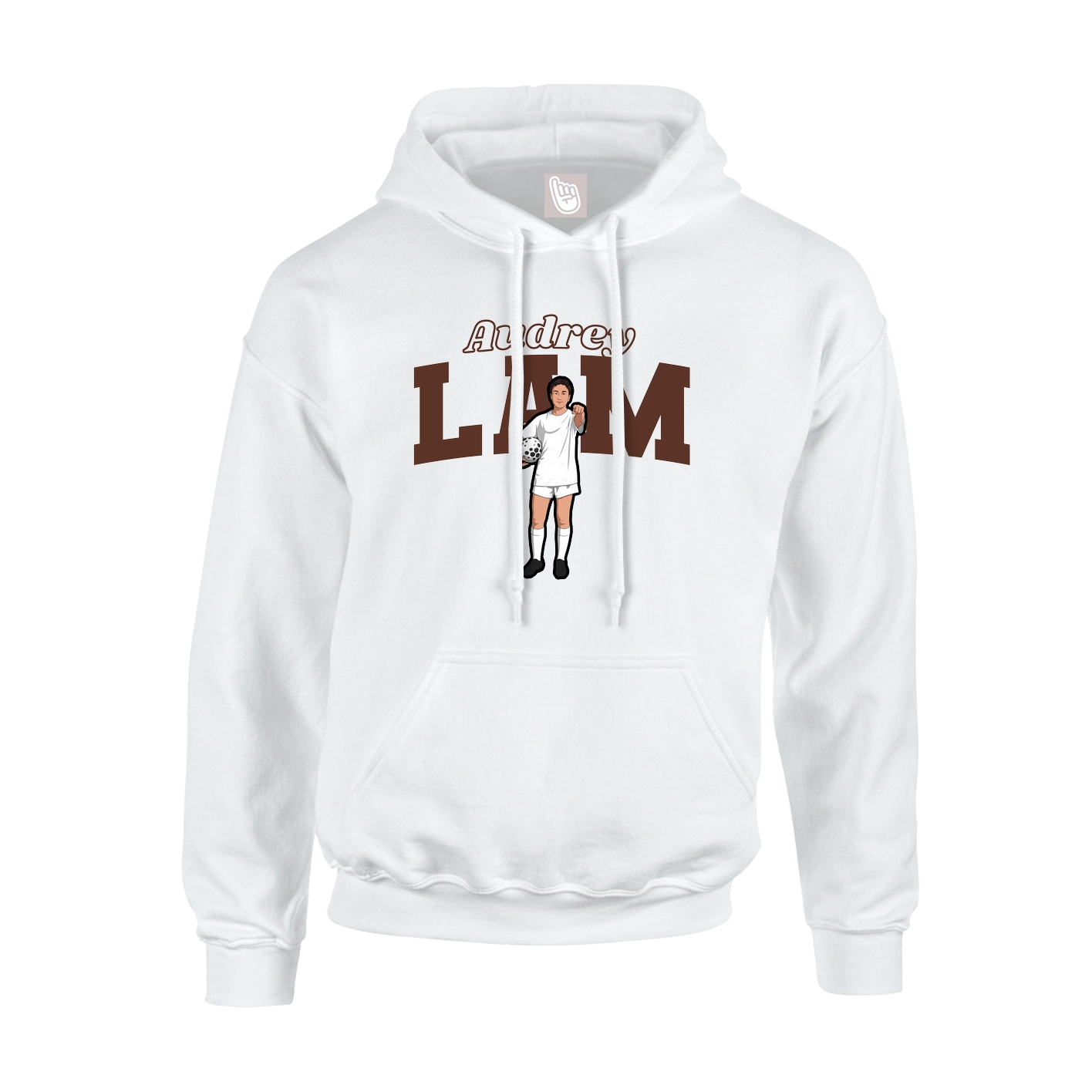 Hoodie — Name Arch in White