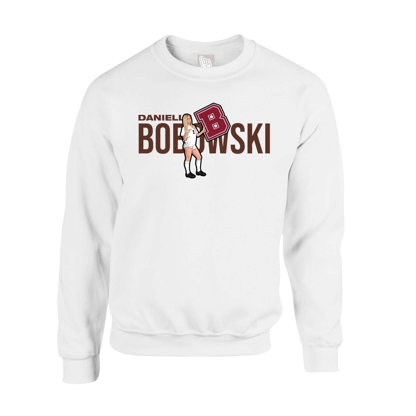 Fleece Crew — Player Name in White