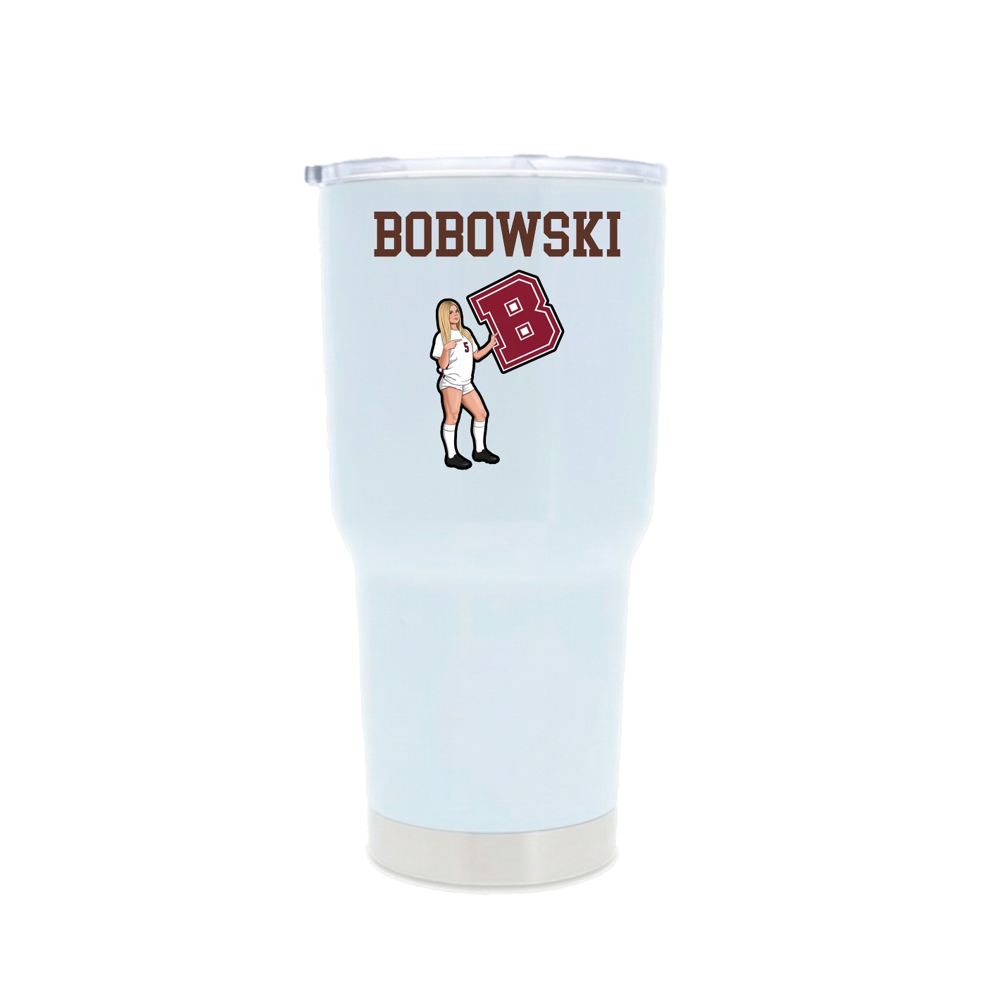 30oz Stainless Steel Tumbler — Shirsey in White