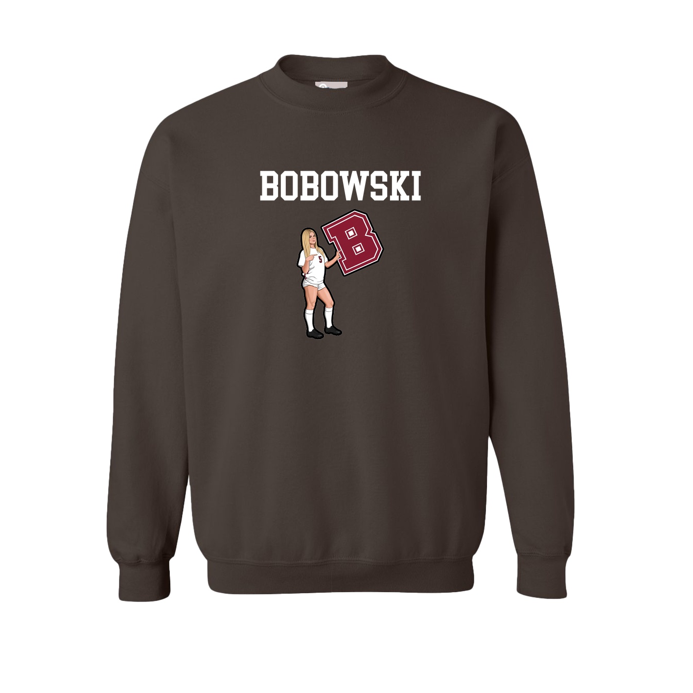 Fleece Crew — Shirsey in Brown