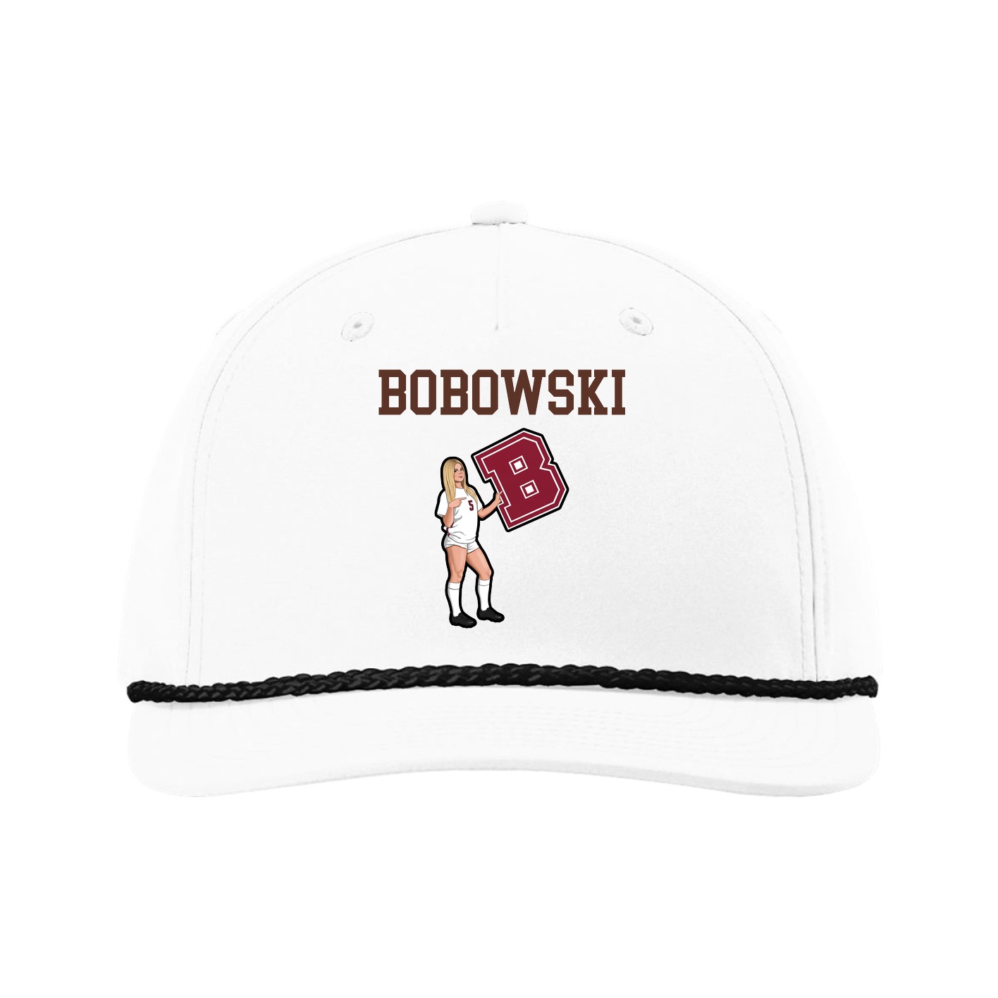 Five-Panel Classic Rope Cap — Shirsey in White