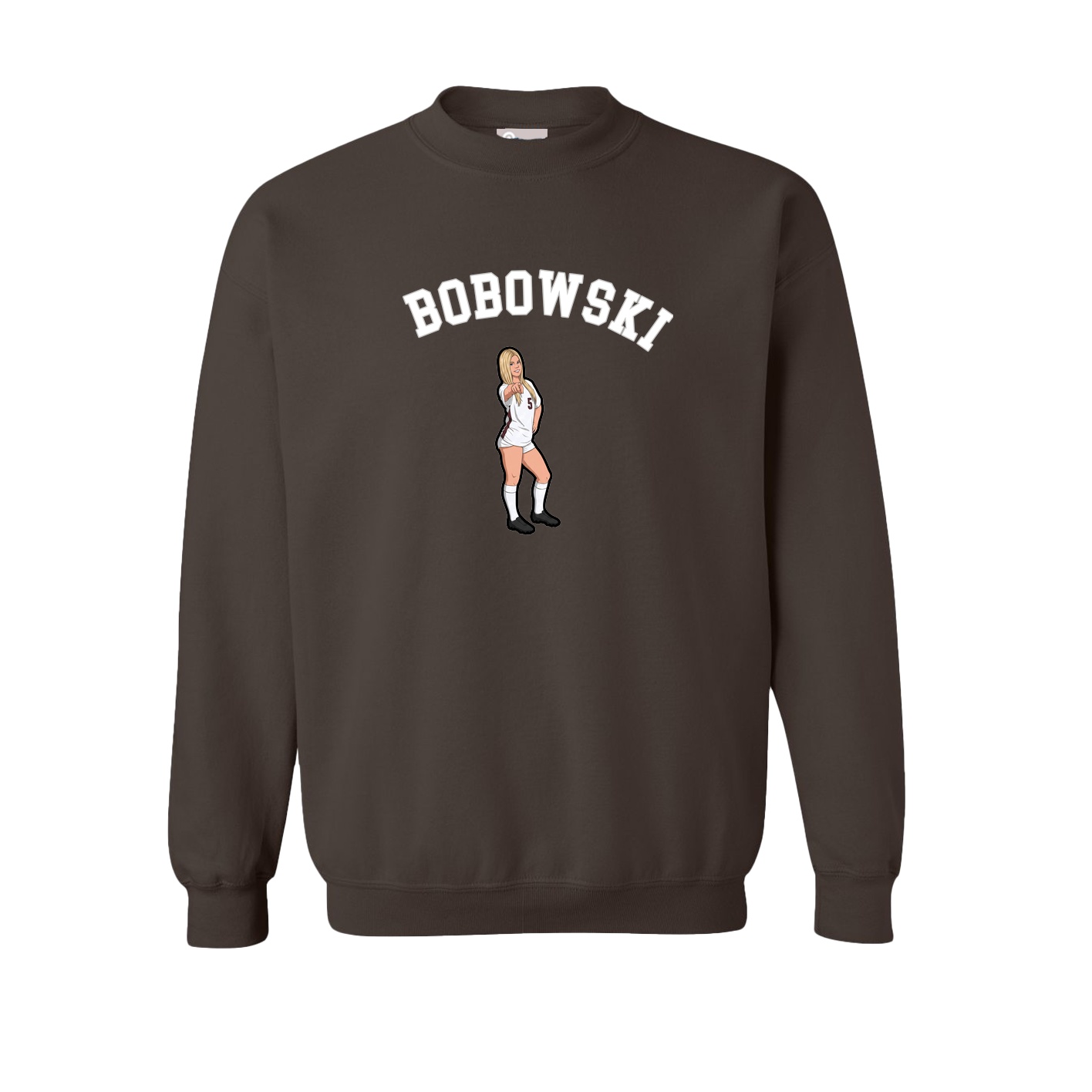 Fleece Crew — Shirsey Arch in Brown