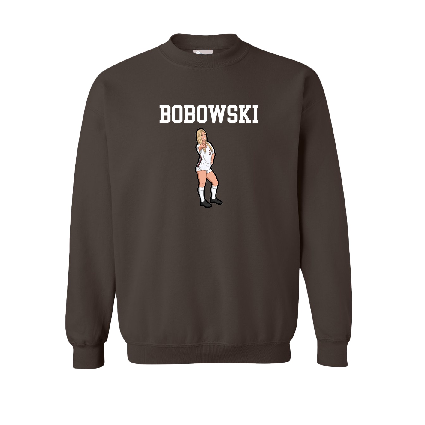 Fleece Crew — Shirsey in Brown