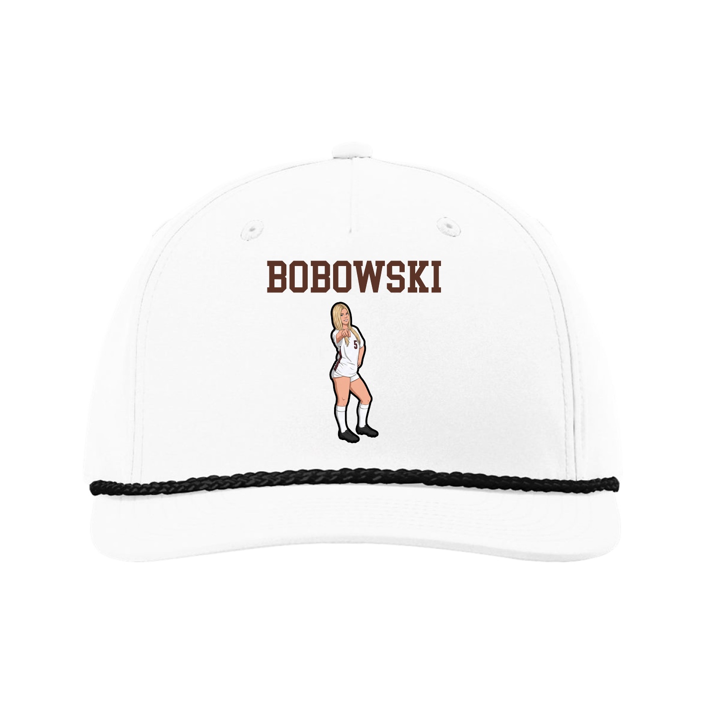 Five-Panel Classic Rope Cap — Shirsey in White
