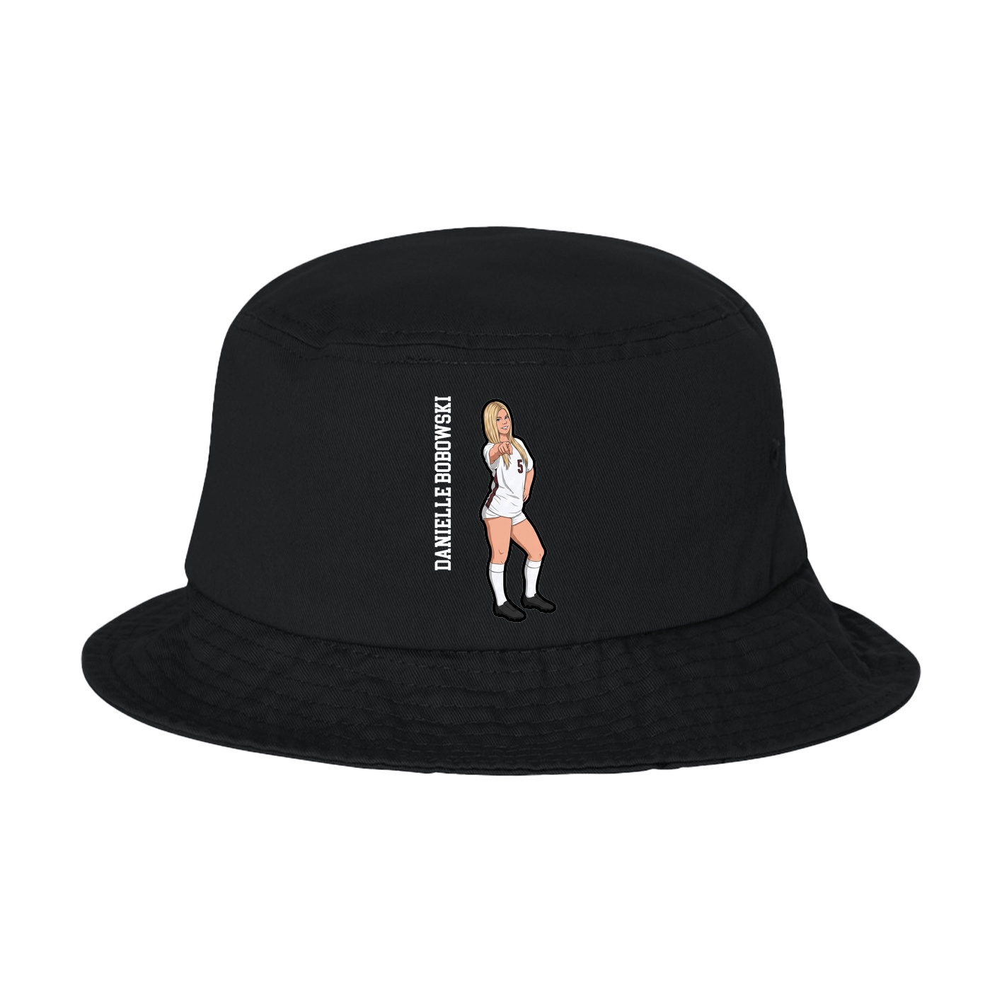 Bucket Cap — Name Vertical in Black