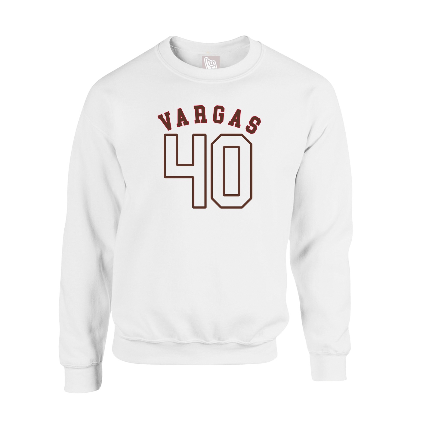 Fleece Crew — Shirsey Arch in White
