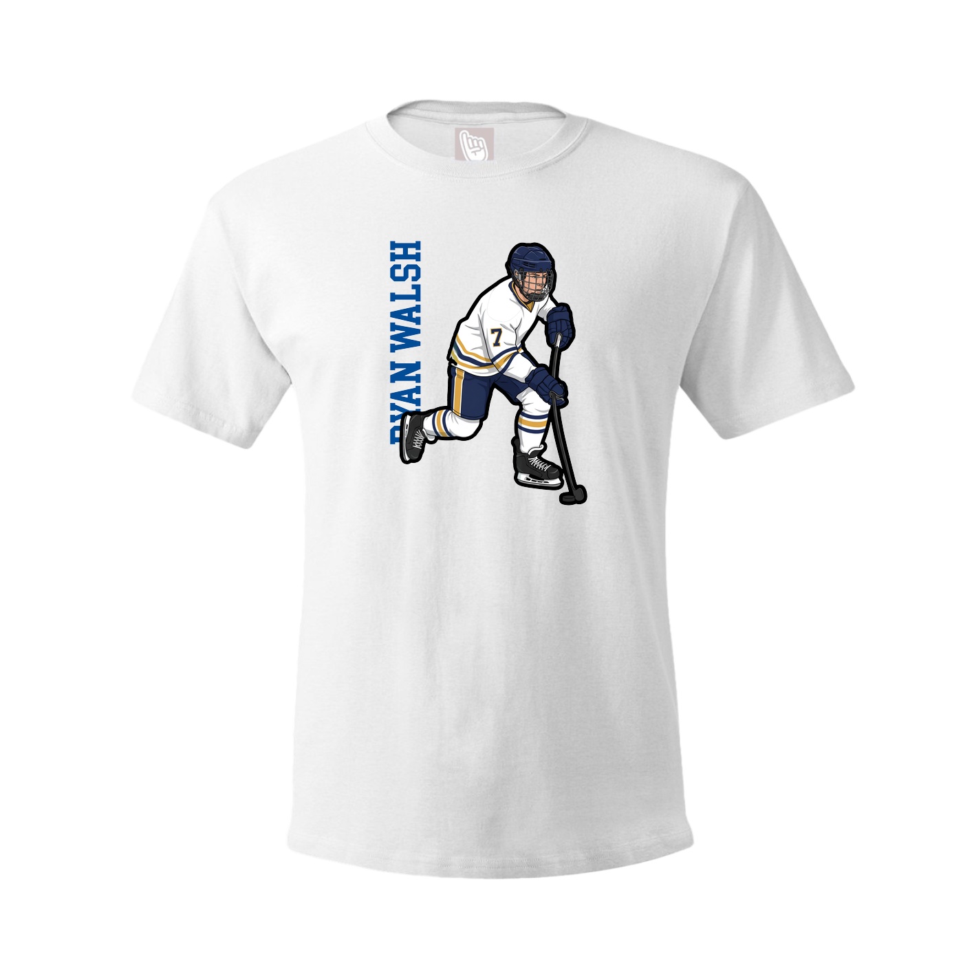 Tee — Name Vertical in White