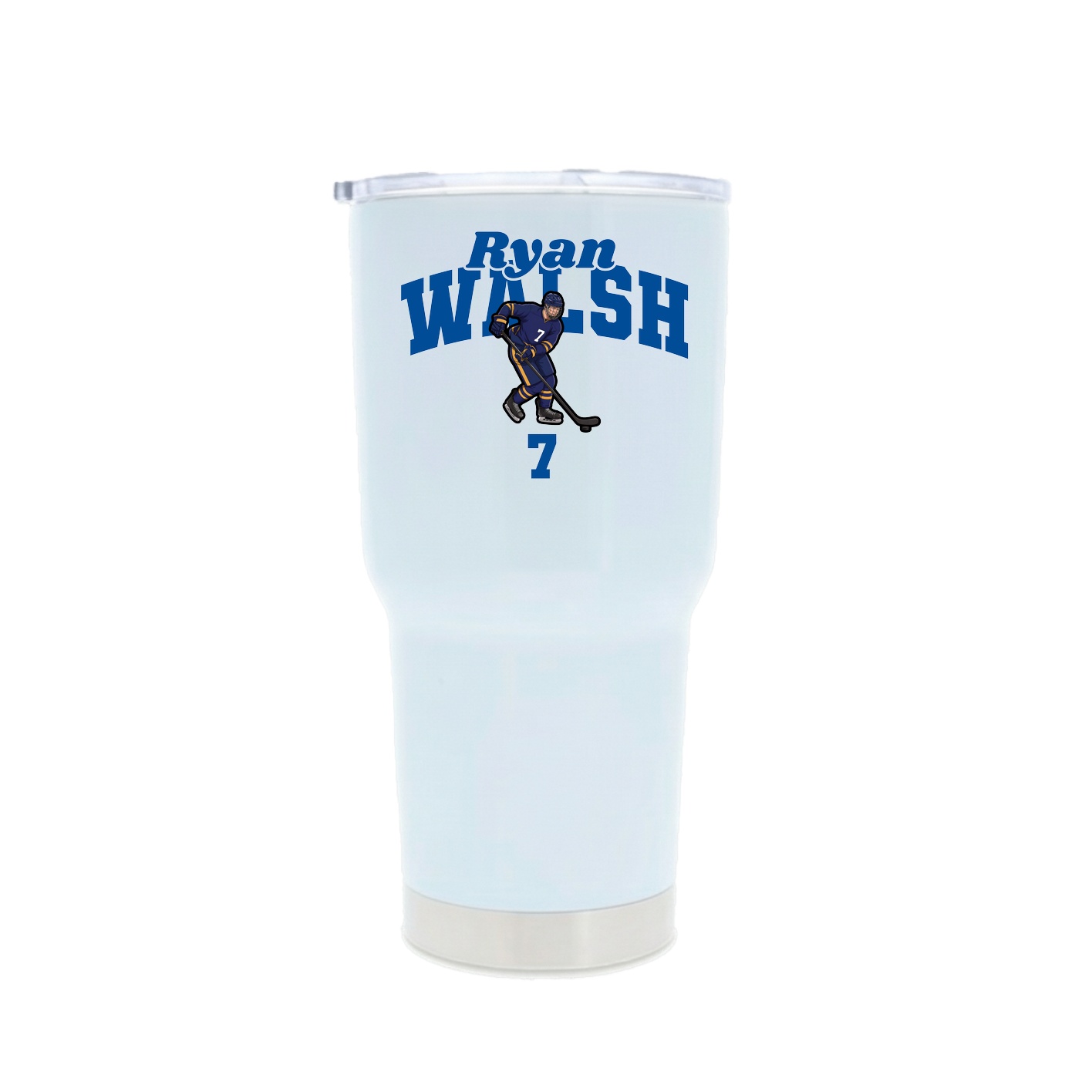 30oz Stainless Steel Tumbler — Signature Arch in White