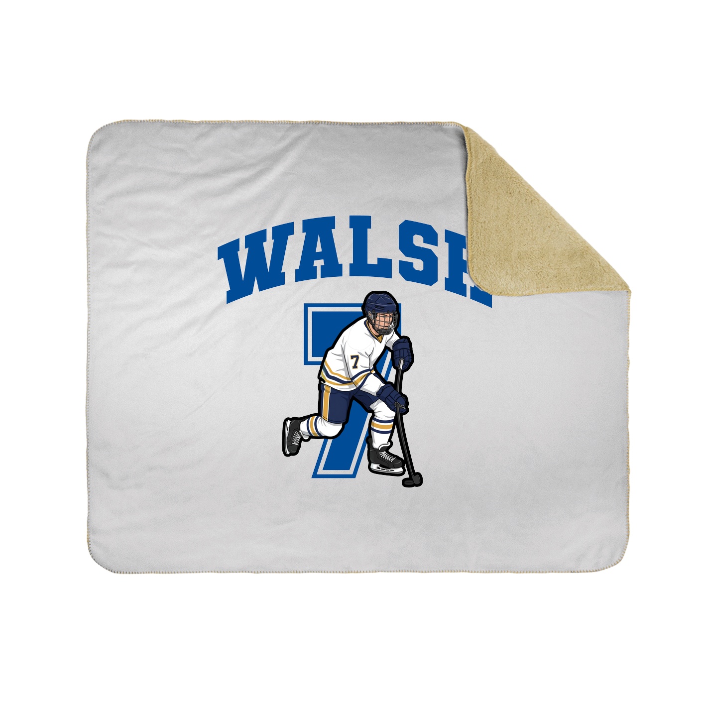 Throw Blanket — Number in White