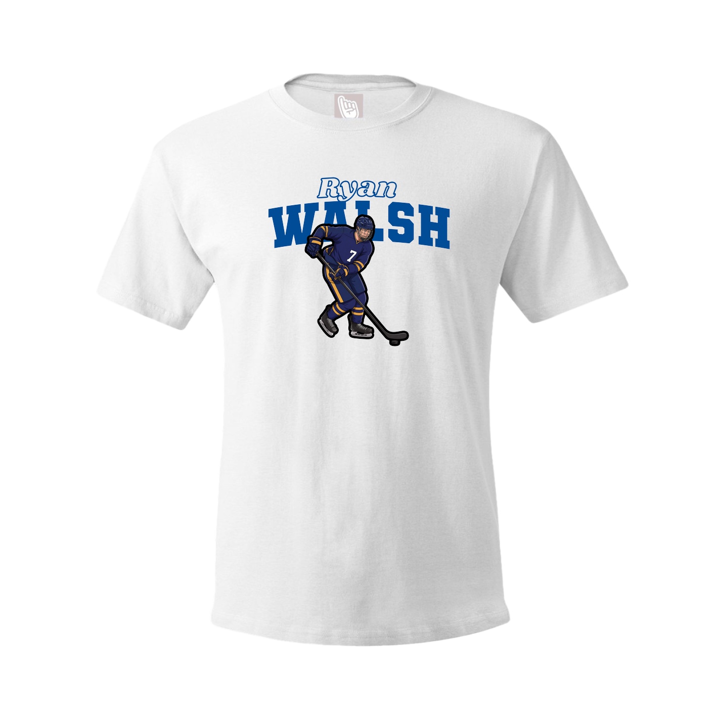Youth Tee — Name Arch in White