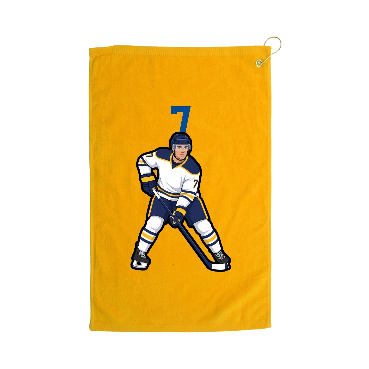 Golf Towel — Number Top in Gold