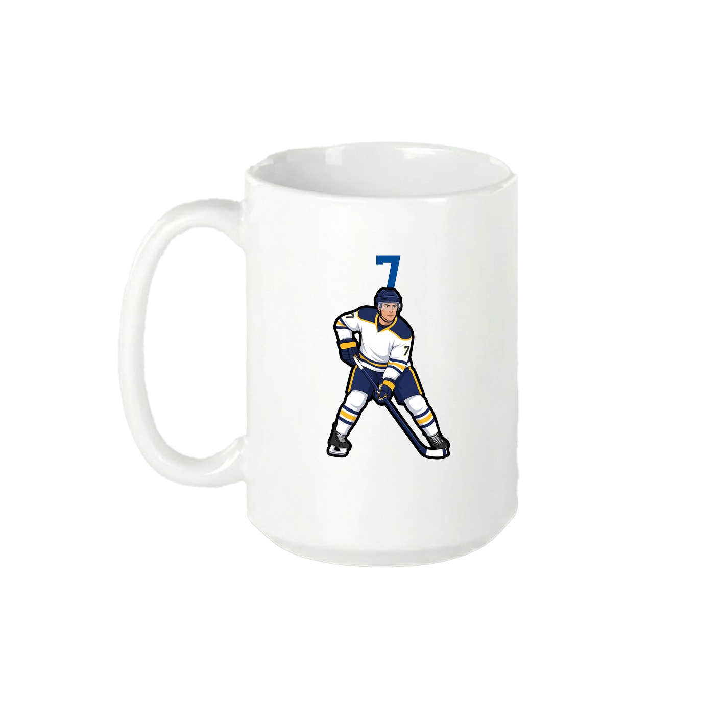 15oz Coffee Mug — Number Top in White