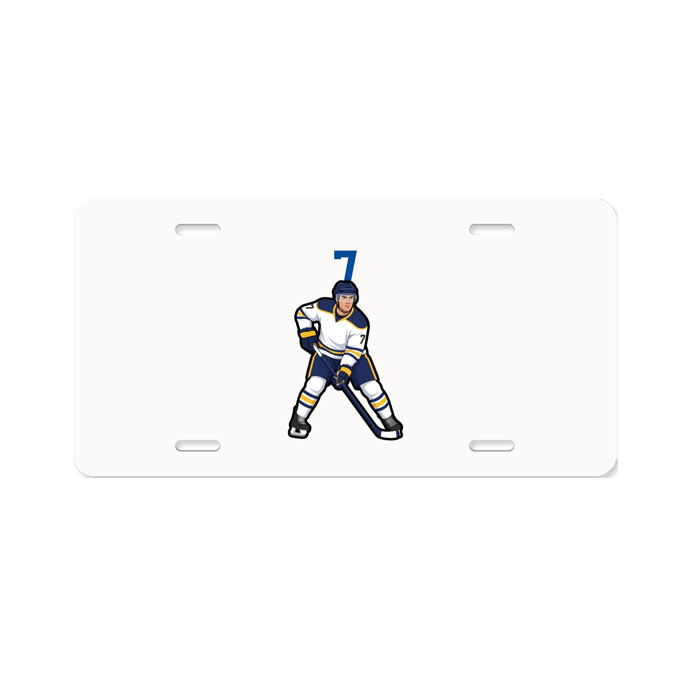License Plate — Number Top in Classic