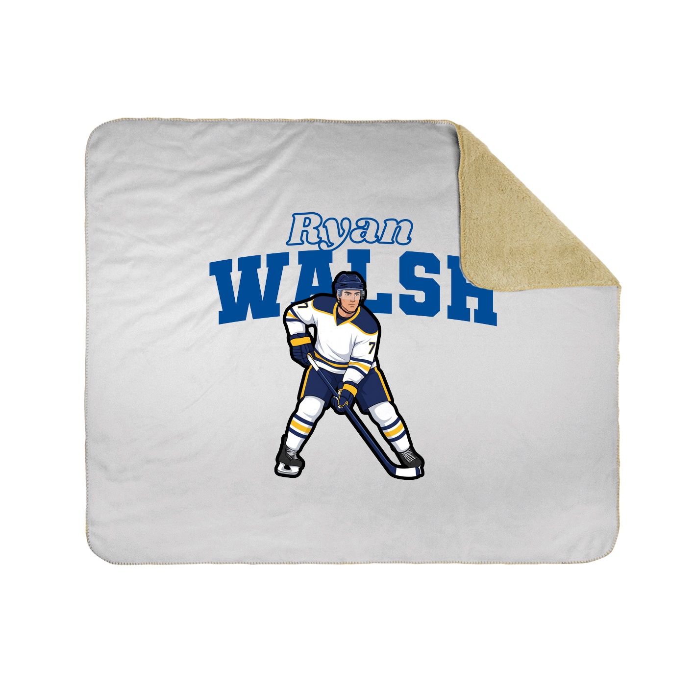 Throw Blanket — Name Arch in White
