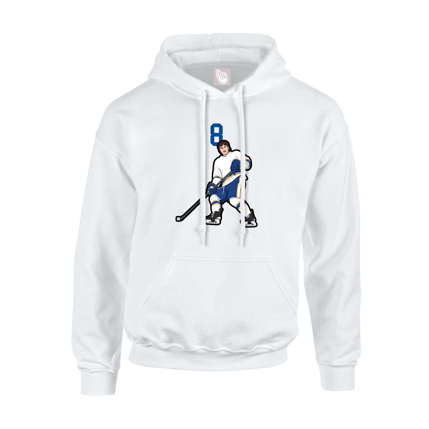 Hoodie — Number Top in White