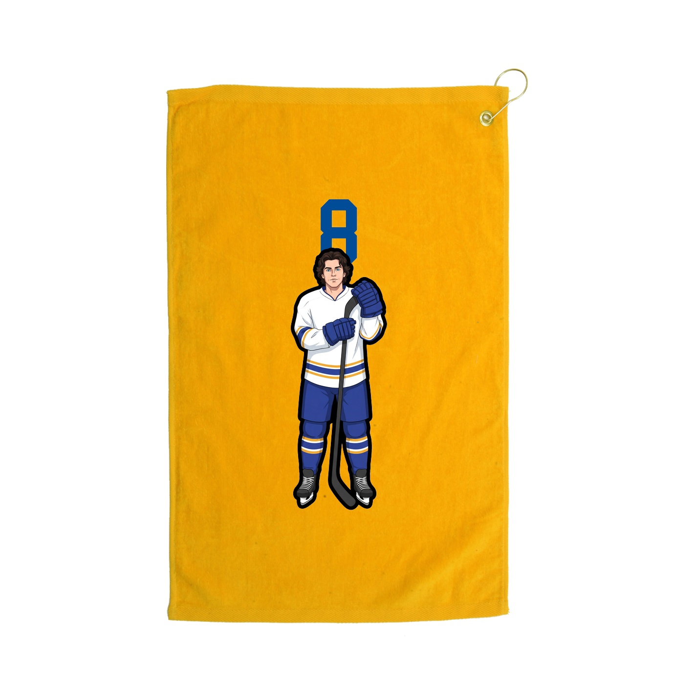 Golf Towel — Number Top in Gold