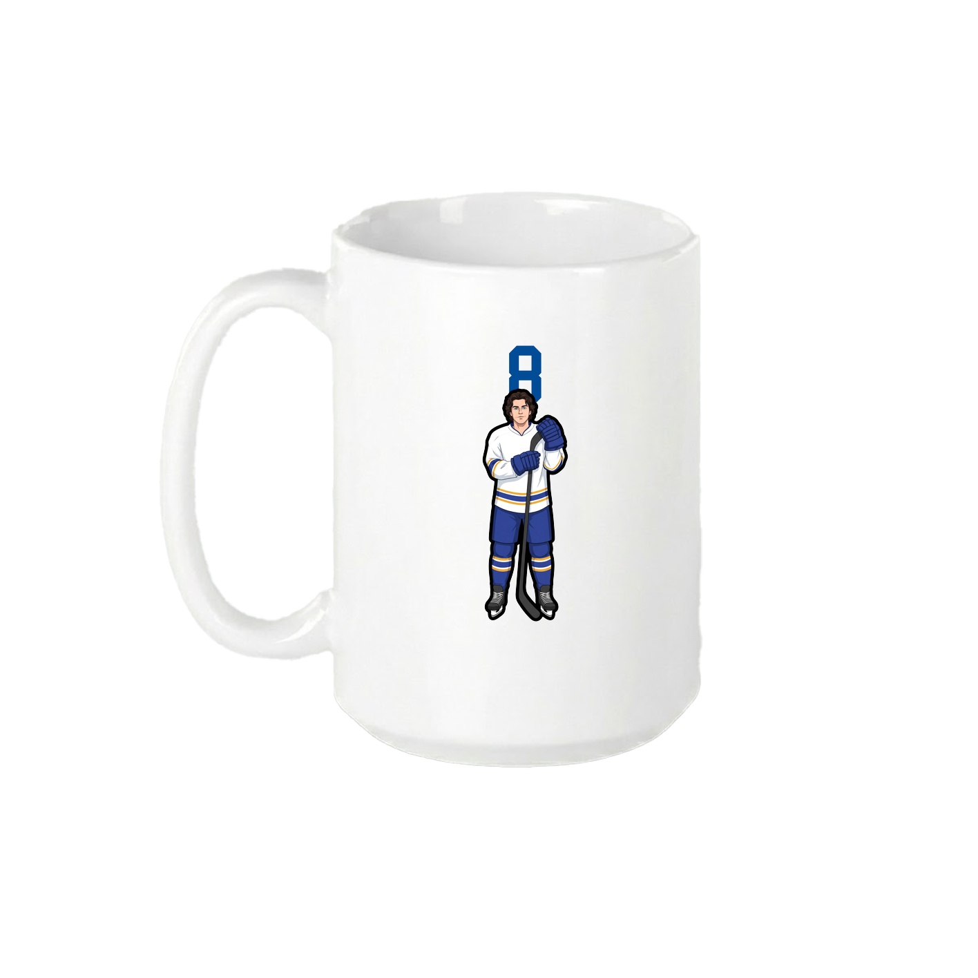15oz Coffee Mug — Number Top in White