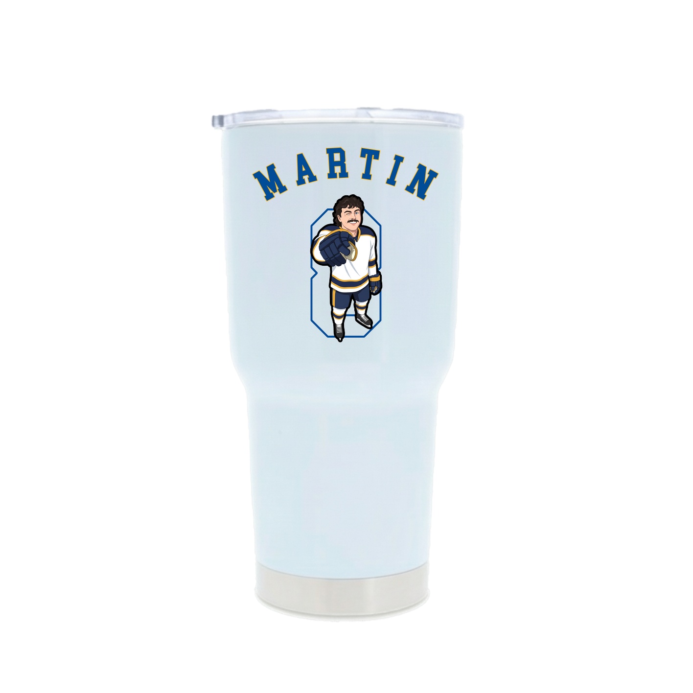 30oz Stainless Steel Tumbler — Shirsey Arch in White