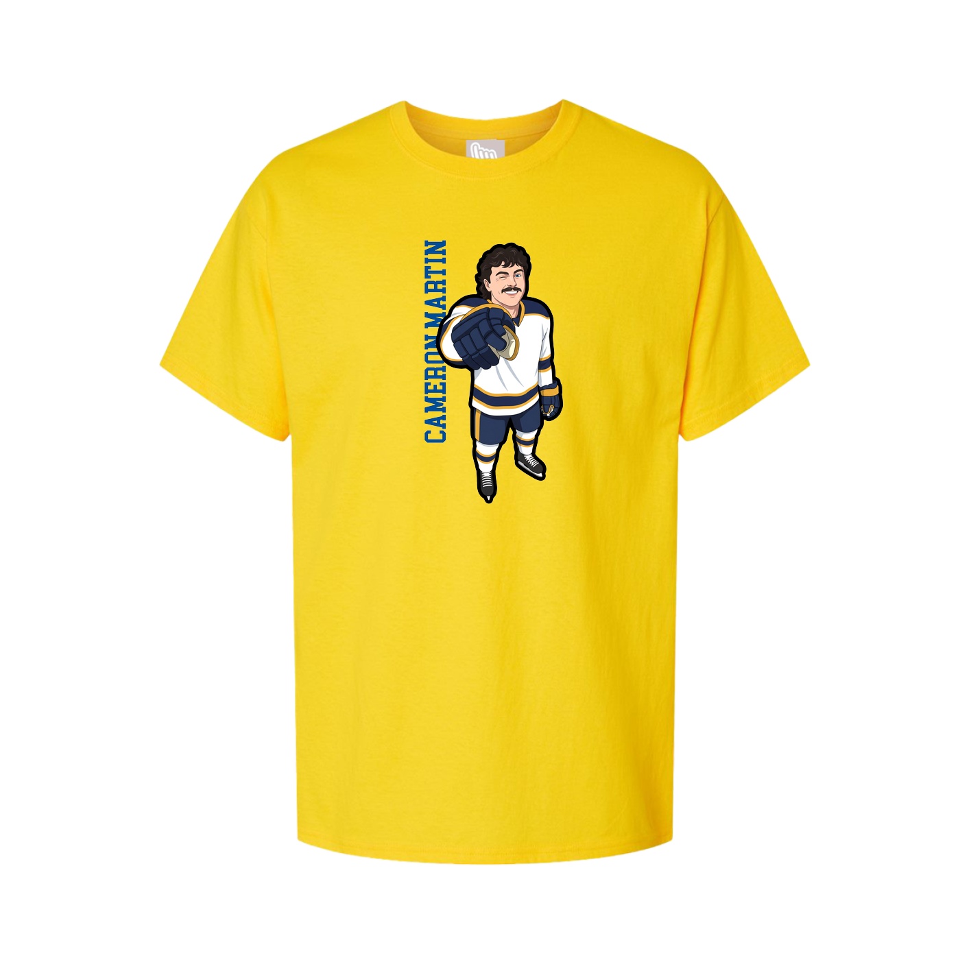 Youth Tee — Name Vertical in Gold