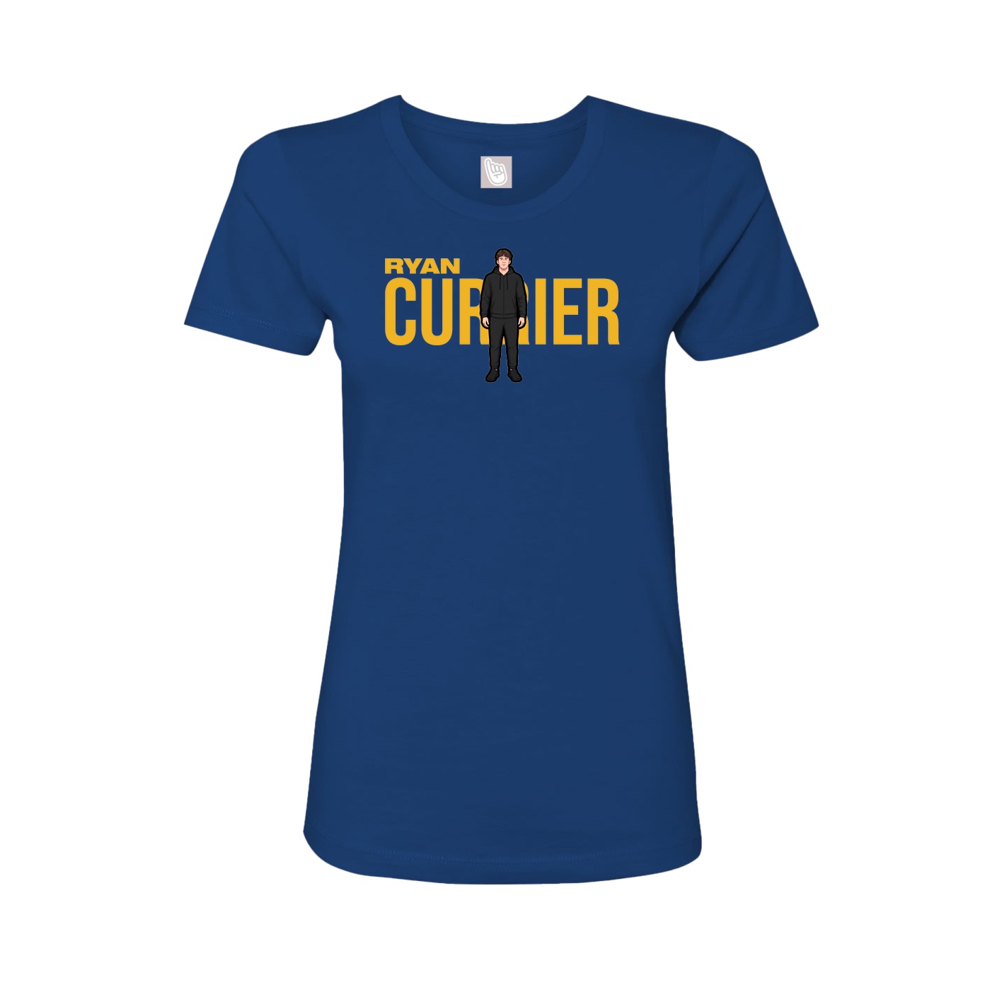 Fitted Women's Tee — Player Name in Royal