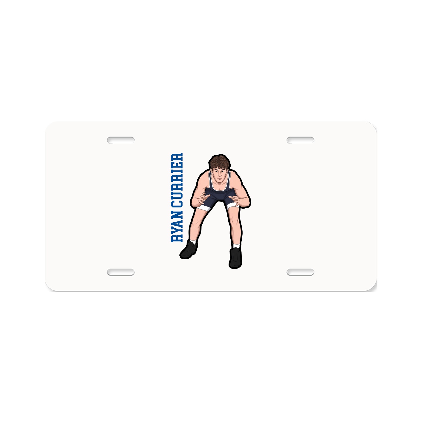 License Plate — Name Vertical in Classic