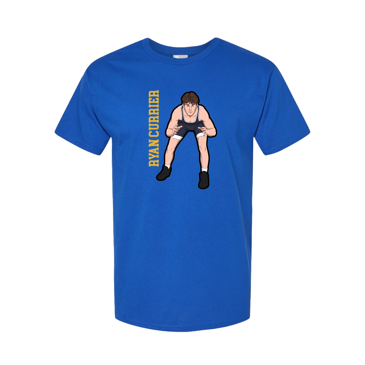 Youth Tee — Name Vertical in Royal