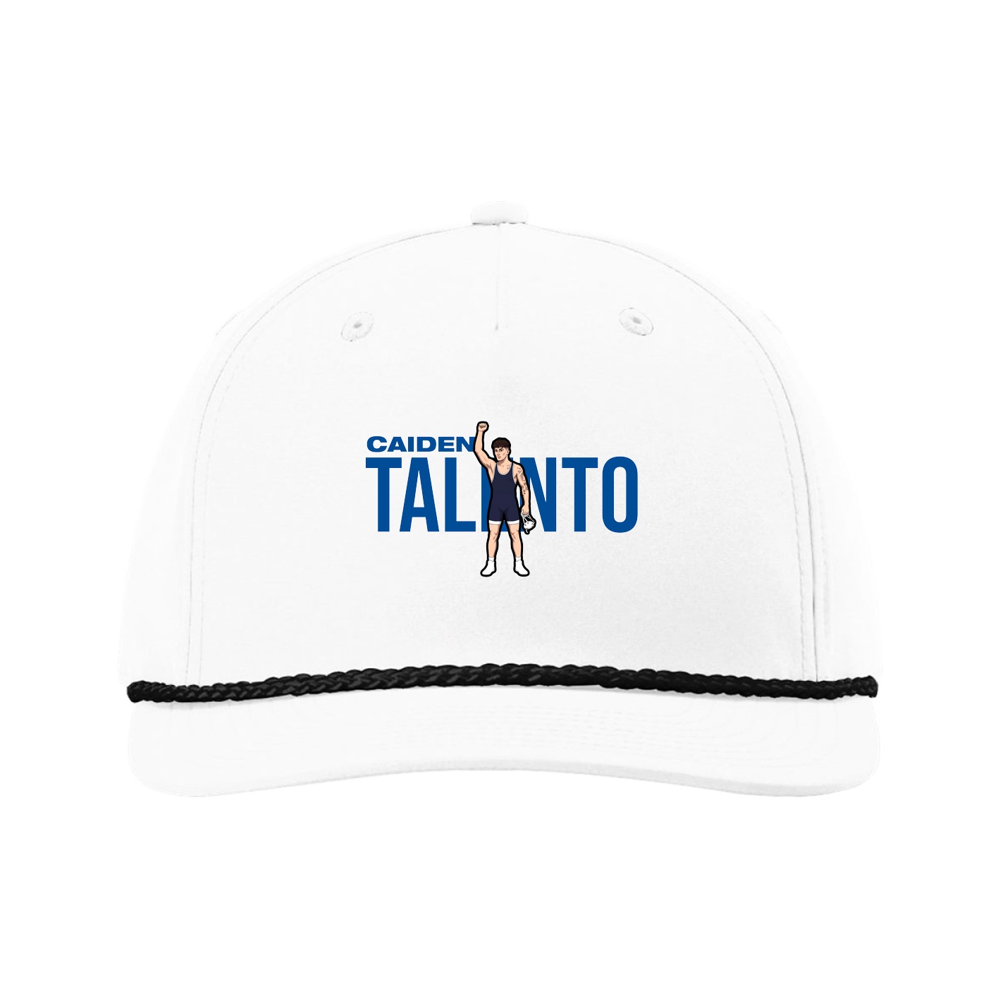 Five-Panel Classic Rope Cap — Player Name in White