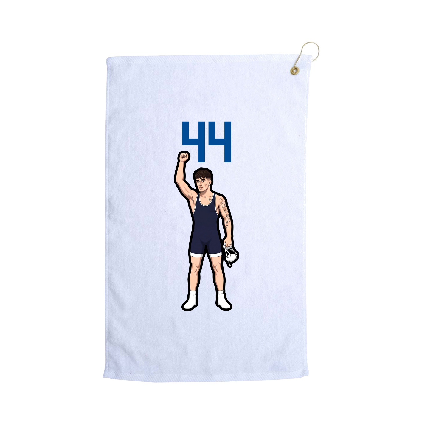 Golf Towel — Number Top in White