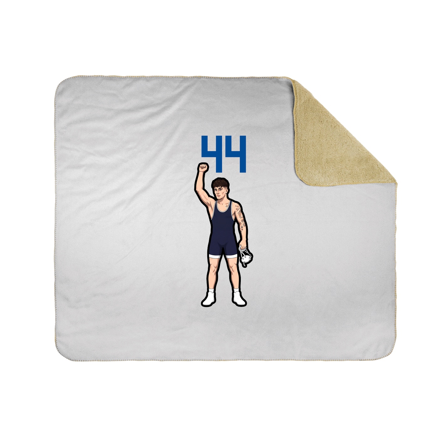Throw Blanket — Number Top in White