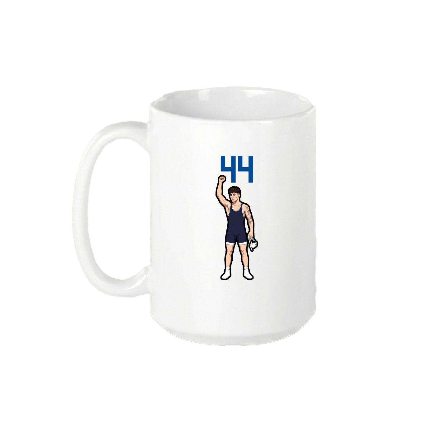 15oz Coffee Mug — Number Top in White