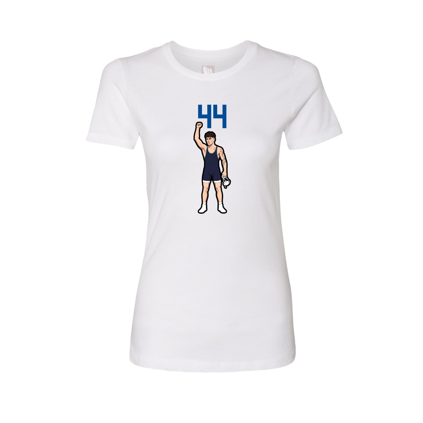 Fitted Women's Tee — Number Top in White
