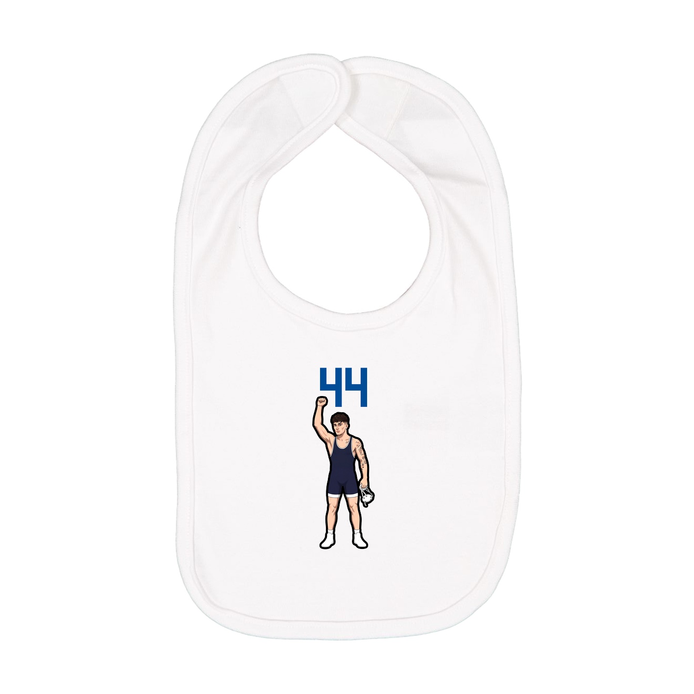 Infant Bib — Number Top in White