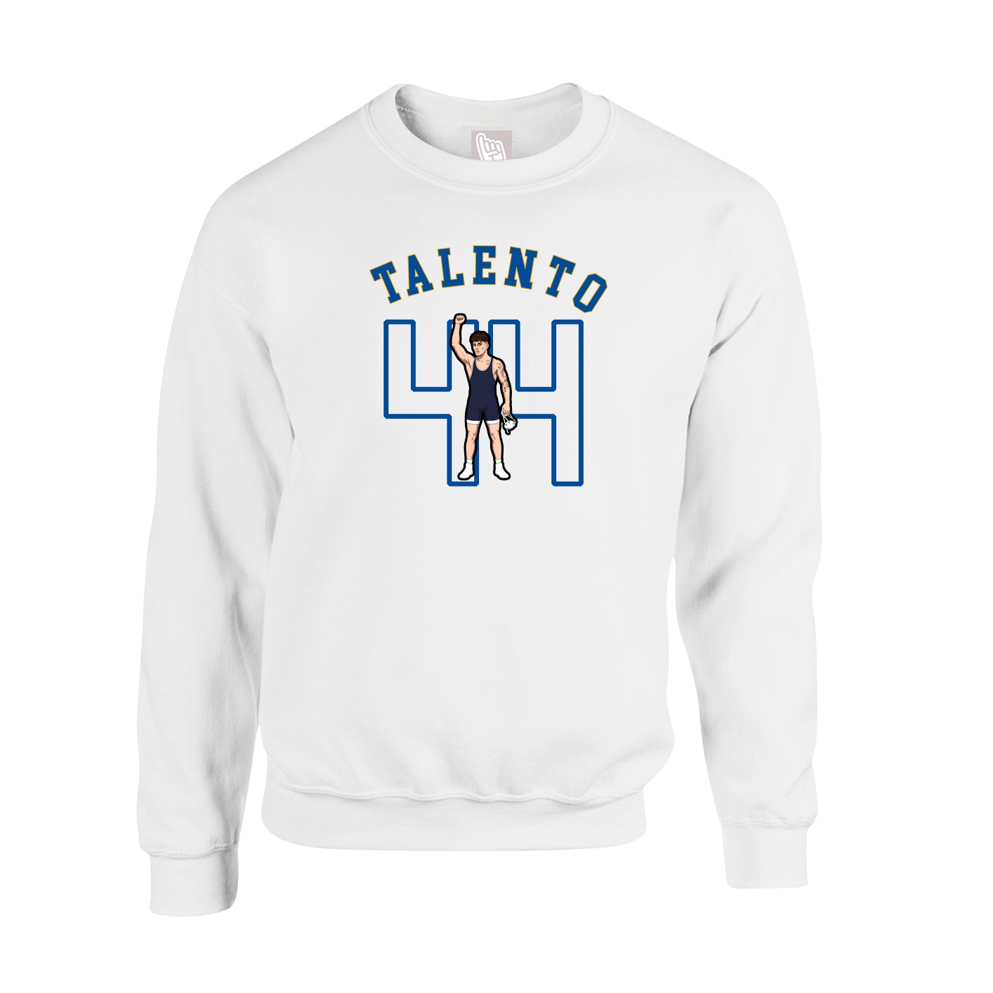 Fleece Crew — Shirsey Arch in White