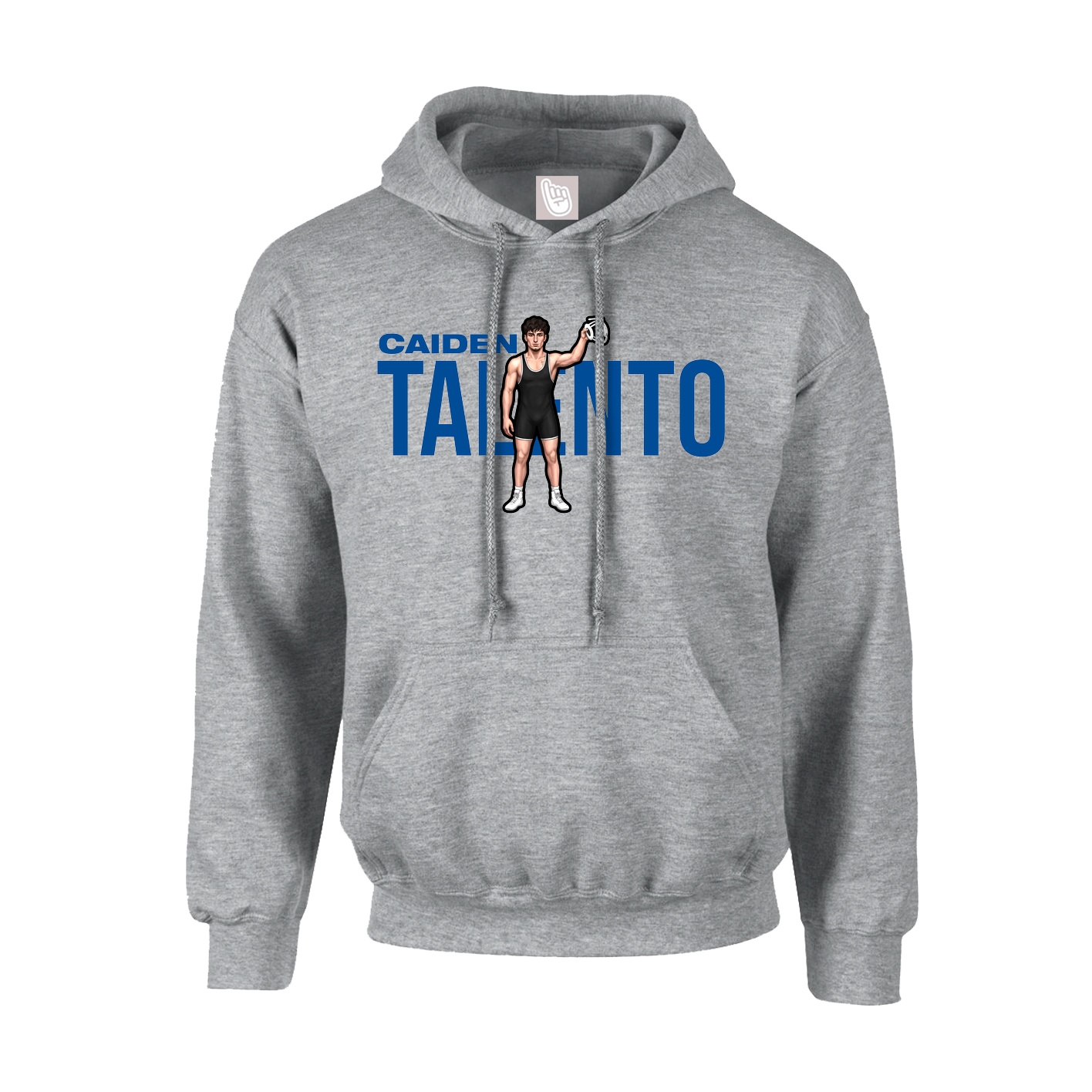 Hoodie — Player Name in Grey