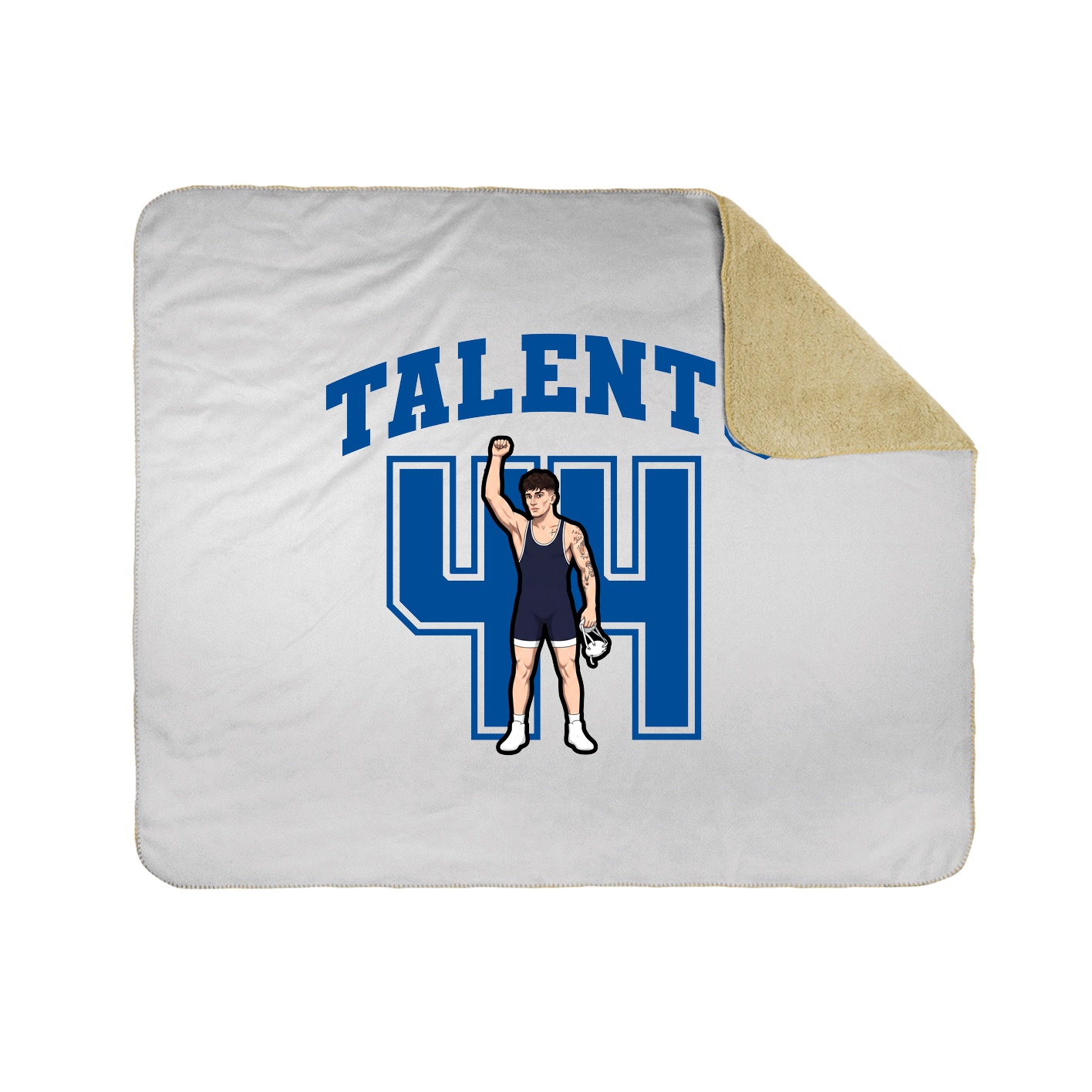 Throw Blanket — Number in White