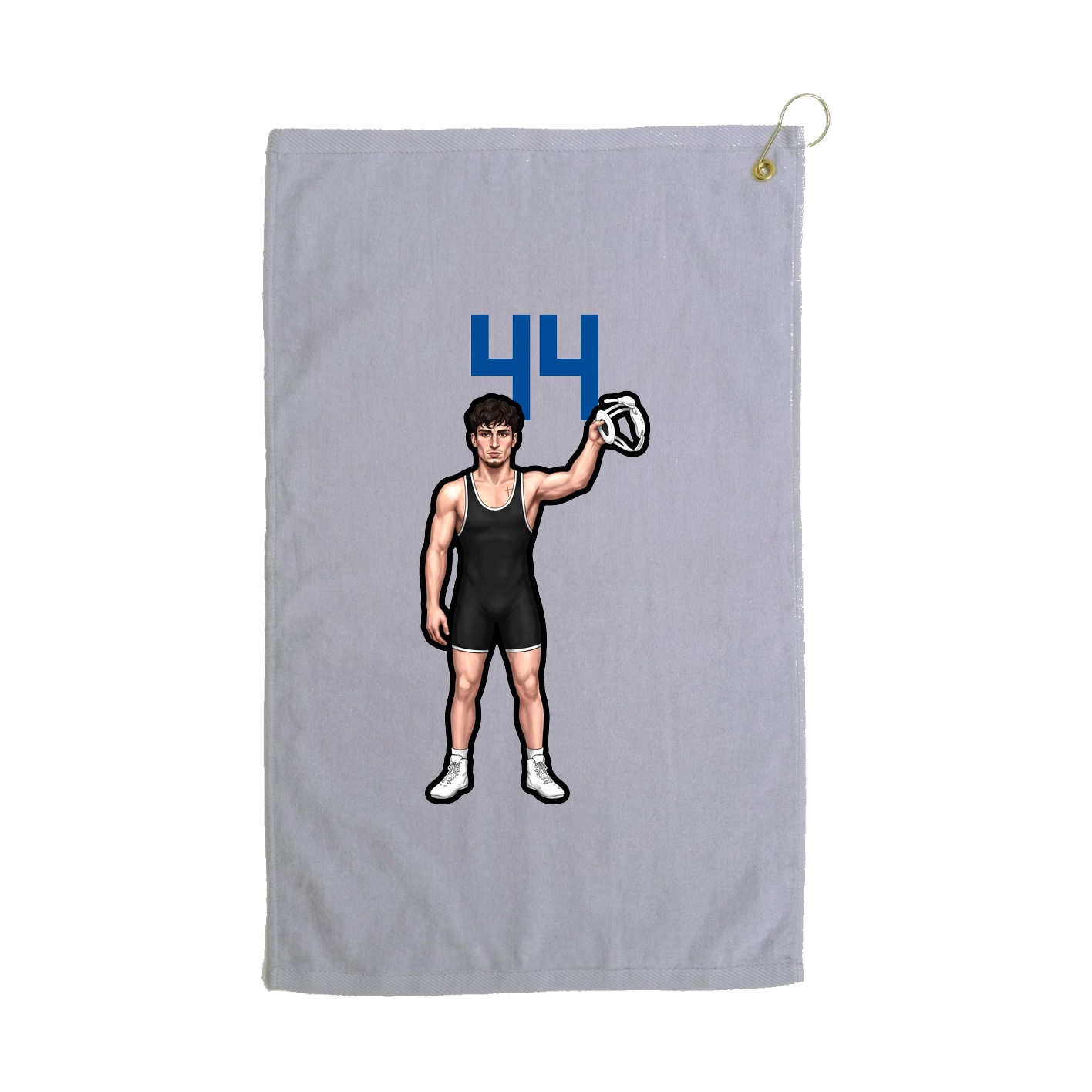 Golf Towel — Number Top in Grey