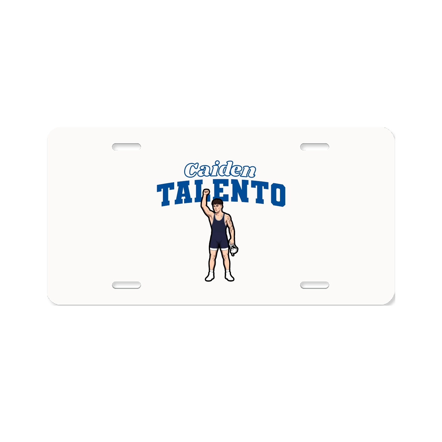 License Plate — Name Arch in Classic