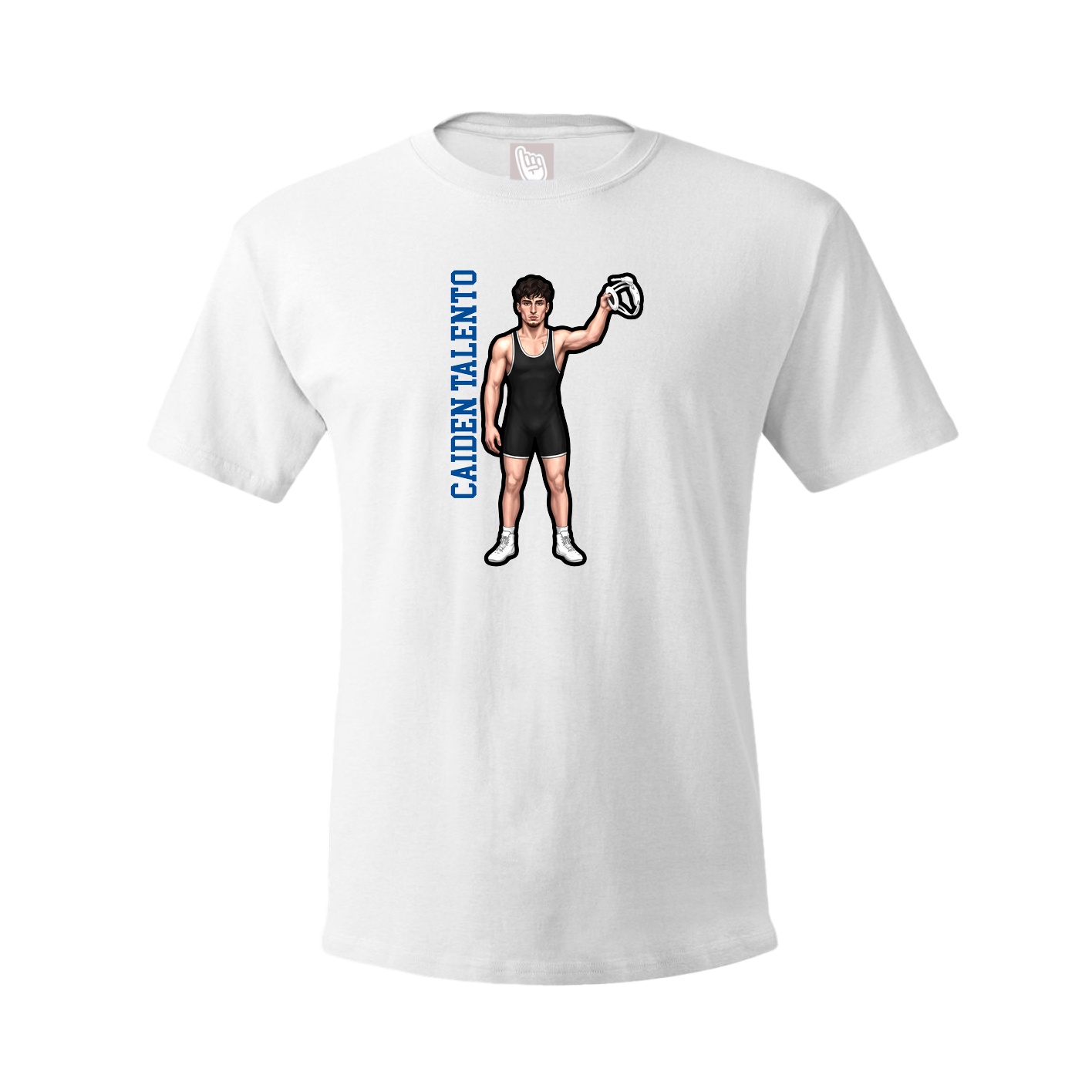 Youth Tee — Name Vertical in White