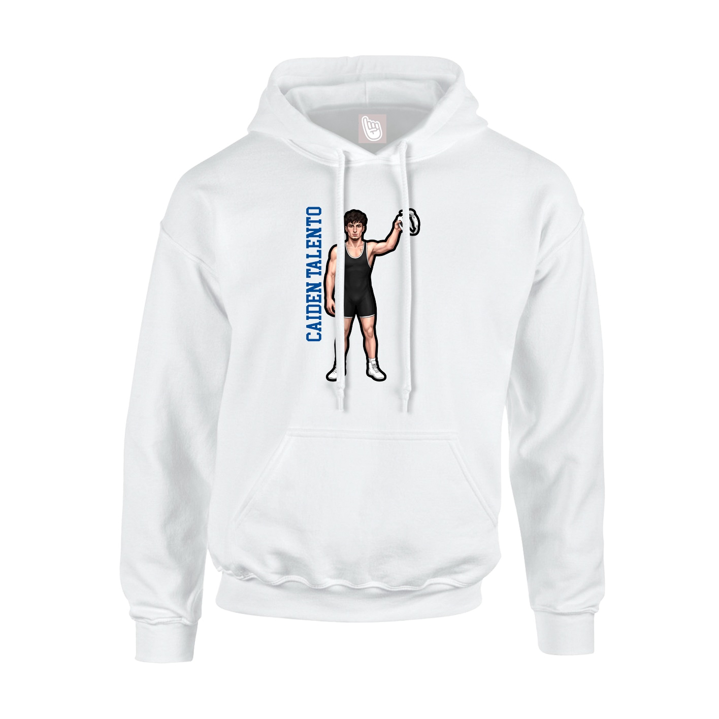 Hoodie — Name Vertical in White