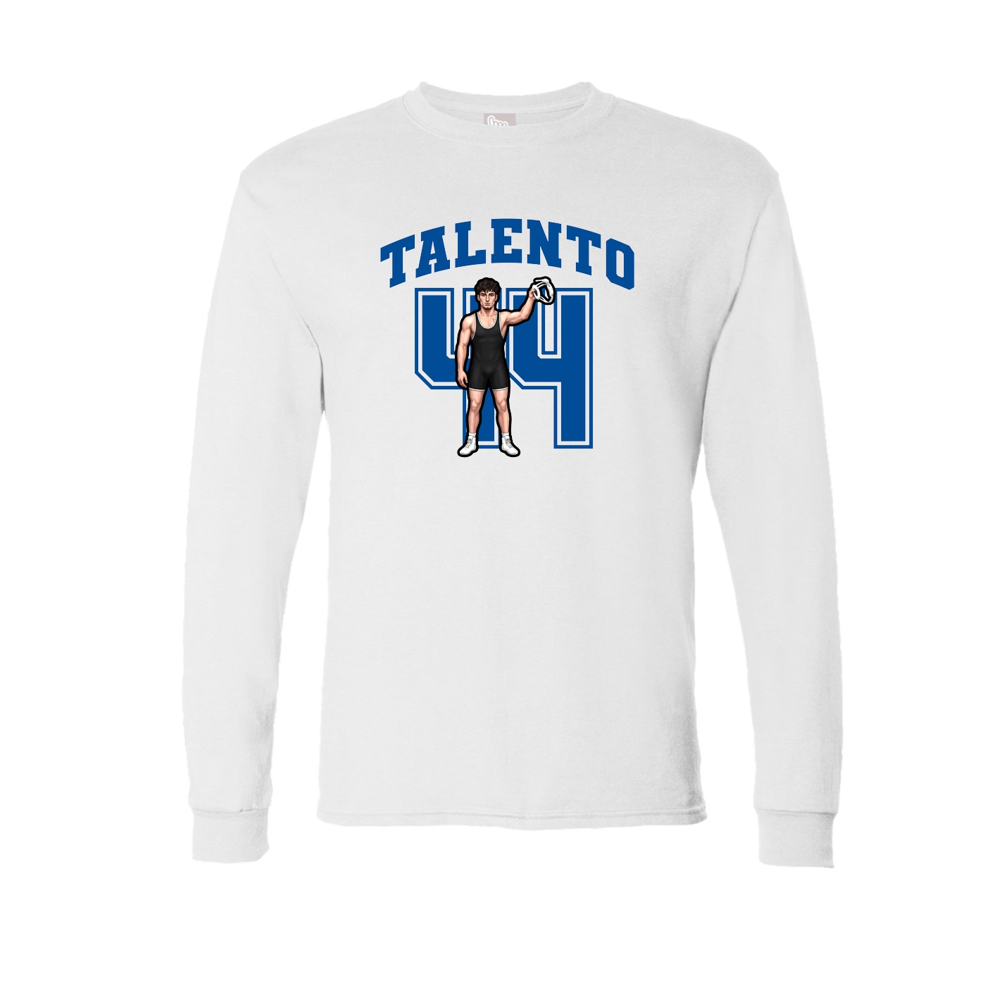Long Sleeve Tee — Number in White