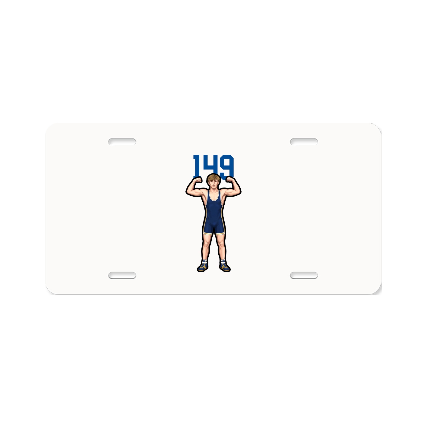 License Plate — Number Top in Classic